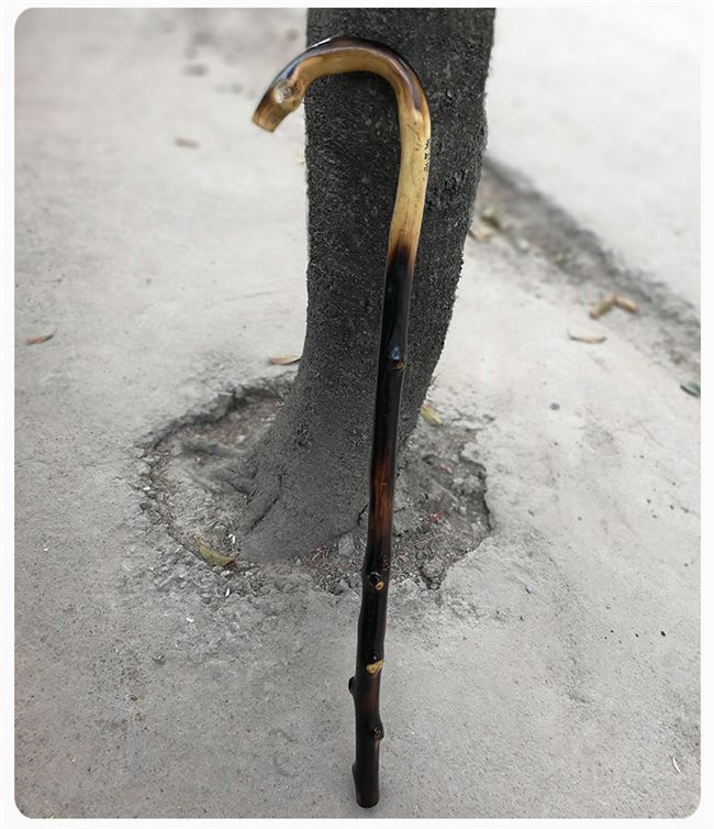 登山木杖天然藤条老人实木拐杖防滑按摩手杖木制拐棍藤木寿杖礼品