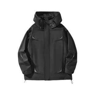 冲锋外套男款秋季2025新款衣服春秋美式潮牌男士工装宽松户外夹克