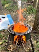 Mobile pot stove rural firewood stove old casting iron pan integrated stove integrated stove domestic net red special pot burning wood firewood