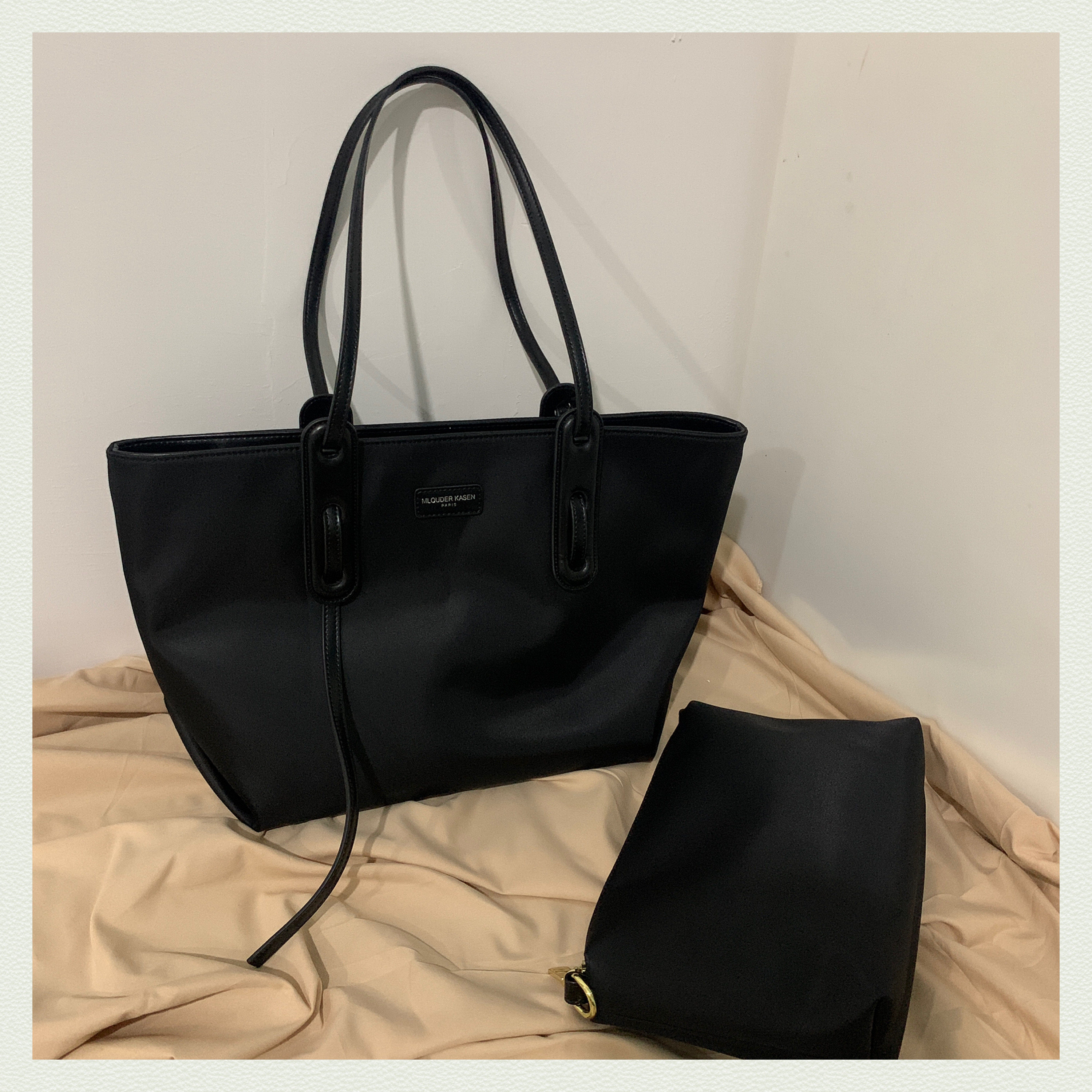 法国小mk黑武士托特包单肩包女大容量包2020新款潮网红小众斜挎包