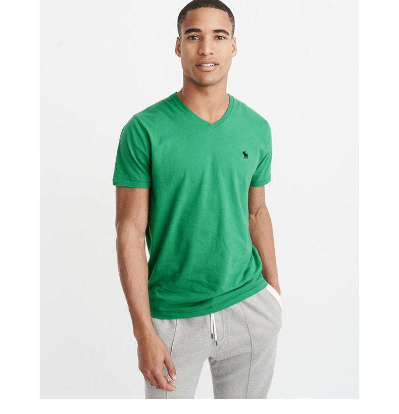 abercrombiefitch男装标识款v领t恤199740af