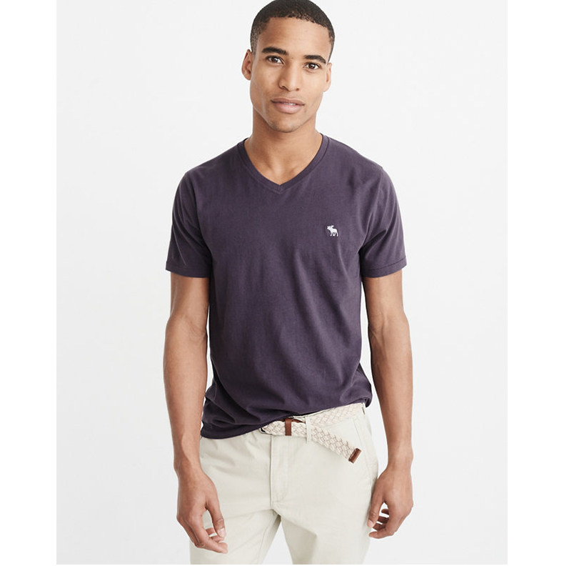 abercrombiefitch男装标识款v领t恤199740af