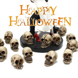 New Halloween small skull resin Gothic ornaments style desktop ornaments landscaping flower pots balcony decorations