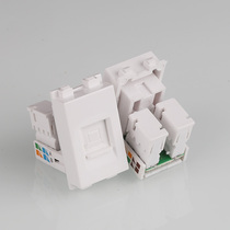 Type 128 Network Module with Protective Door RJ45 Computer Module Super Five Class With Computer Logo Module