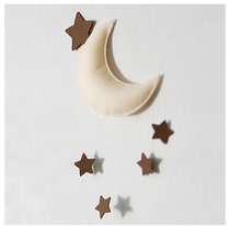 Handmade childrens room decoration three-dimensional stars and moon pendant jewelry Bedroom home wall sticker decoration