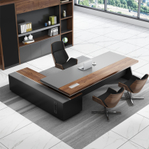 The boss table president's large platform modern fashion atmosphere single manager table supervisor table and chair combination desk is simple