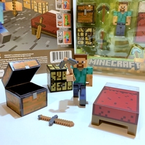 My world around hand office Steve disposable paparazzi Pink Pig Weapons Sword Block Stool Horse Bed