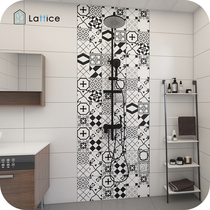 Black and white tiles 300x300 modern minimalist kitchen balcony non-slip wear resistant tile toilet background wall tiles