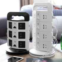 Chiwei multi-function three-dimensional type with USB plug and socket wiring board Intelligent plug and socket plug board Socket drag line board