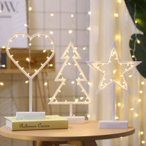 newsoo Star love Christmas Tree shape LED table lamp holder Girl heart room bedside decorative light Night light
