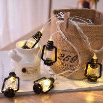 LED light string Nordic style ins decorative hanging light Retro small light bulb room dormitory bedroom small light string colorful light flash light