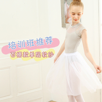 Xia Qiu children's dancing bust skirt girl short skirt pleated princess net dancing skirt practice kit