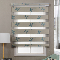 Rolling curtain curtain lifting and shading living room office toilet kitchen waterproof hole-free installation household blinds