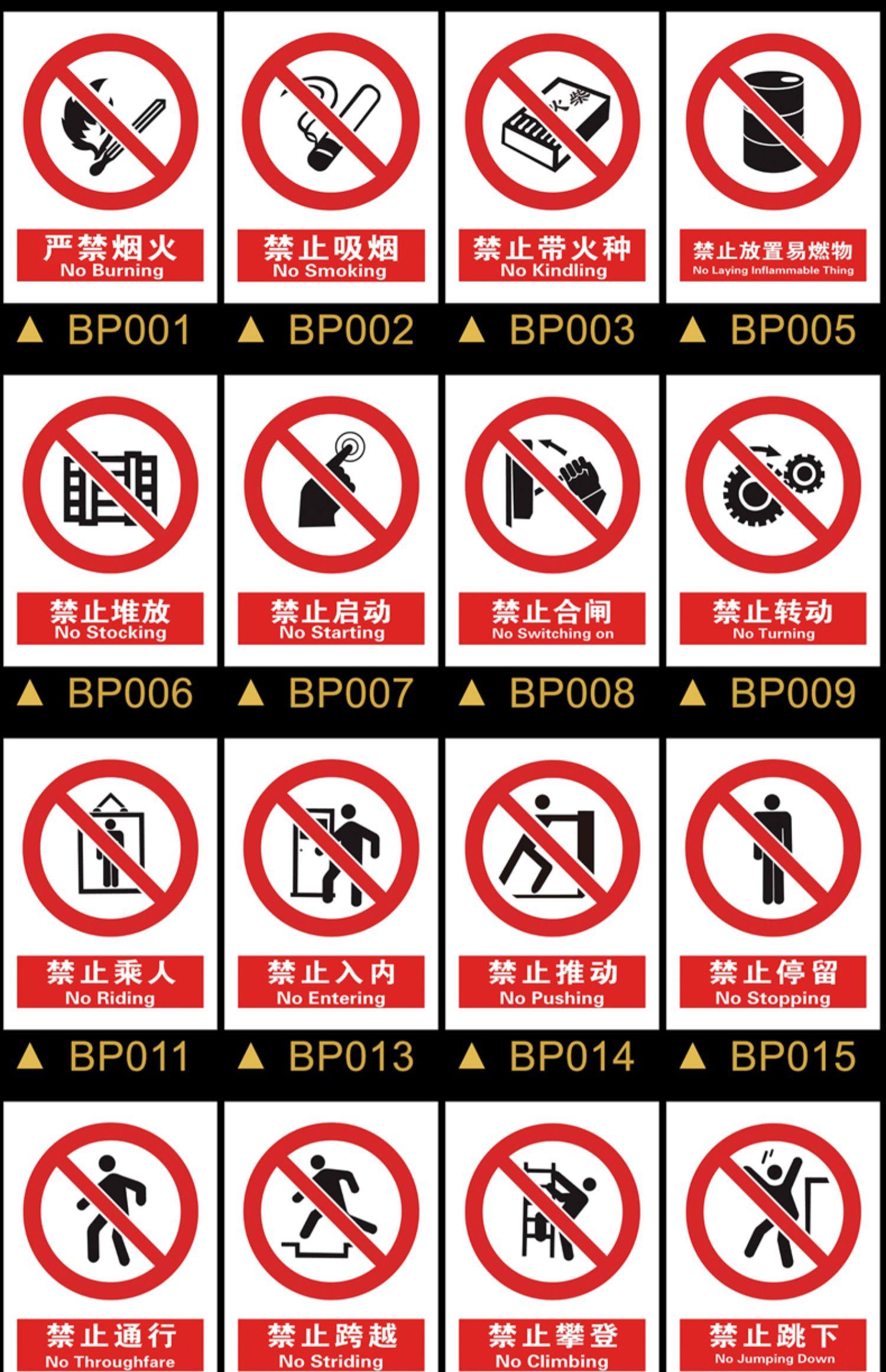 禁止跨越警示标识牌企业公司车间工厂安全生产标示标志牌建筑工程施工