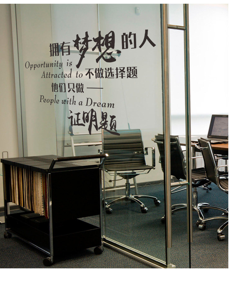 办公室布置职场氛围公司文化墙贴纸团队建设激励志标语宣传墙贴纸