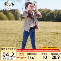 girls' plaid suit spring and autumn 2022 new korean style children's small suit coat autumn and winter middle and large children