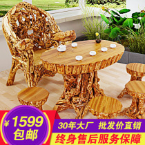 Root carving tea table Camphor wood tea table Overall root tea table custom Kung Fu living room tea table Solid wood tea table