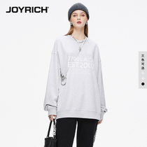 JOYRICH official 2021 New Tide brand letter LOGO printing sweater mens clothes female spring and autumn 090N72