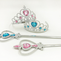 Childrens Crown Hair Band Princess Crown Tiara Girls Toy Wand Fairy Shiny Rhinestone New Years Day Crown