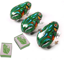 Tin frog Post-80s nostalgic toys Wind-up frog toys Childrens novelty toys Tin toys