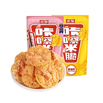 咔嚓米脆非油炸米饼蛋黄香辣虾虾休闲食品[8元优惠券]-寻折猪