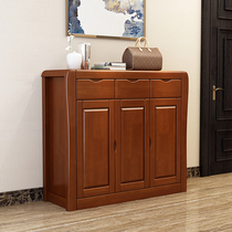 Chinese solid wood shoe cabinet modern minimalist storage cabinet Balcony Locker balcony lockers Living room Partition Cabinet Door Hall Cabinet