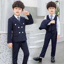 Boy Suits Suit 2021 Spring Fall Shuai Inn Childrens gown Korean version of the Korean Air Little West suit Three sets