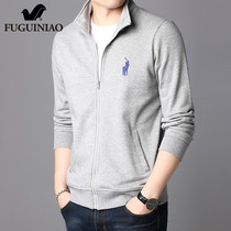 Rich Bird Men's Spring Autumn Paul Cardigan Fleece Winter Jacket Trendy Collar Sweatshirt