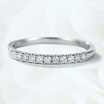 18K gold diamond ring female perfect diamond ring custom row ring