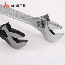 Power lion chrome-plated adjustable wrench Large opening live wrench Universal wrench 8 inch 6 inch-30 inch live wrench Chrome-plated