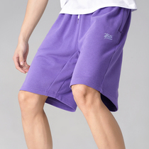 UZIS solid color shorts mens summer loose training leisure fitness sports running five points knee cotton basketball pants