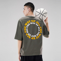 UZIS American half sleeve T-shirt cotton summer letter printing trend Sports Basketball short sleeve men and women couples same style