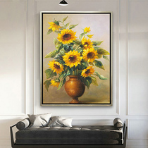 Printed cross embroidered 2021 new line embroidered small bedroom small pieces flower sunflower brief frescoed living room handmade