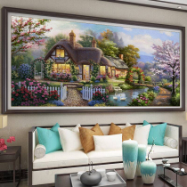 Mona Lisa printed cross stitch 2021 New thread embroidery living room simple modern European landscape painting dream home