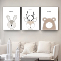 Wire embroidery 2021 cross stitch cartoon cute animal triple painting new living room bedroom big simple modern simple