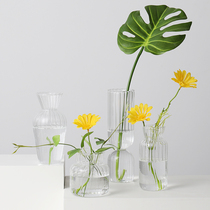 By Mountain Hall Inward Wind Day style little frescoed hydropware Desktop Transparent Glass Vases Dried Flowers Flowers Little Floral