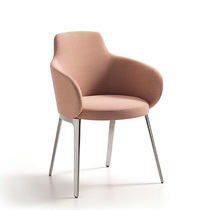 Stainless steel dining chair Uve Fischer Nordic metal backrest coffee dining table and chair Hotel Club KTV