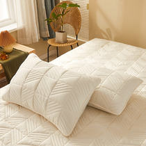 Class A antibacterial anti-mite laminated cotton full cotton pillowcase pair of clothes pure color pillow towels headgear to protect the pillow core cover 48x74cm