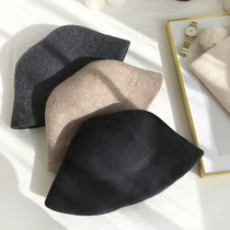 yang mao ni fisherman hat children autumn and winter small along the flower-pots with the cap explicit face neap ins Japanese wild solid color hat Han