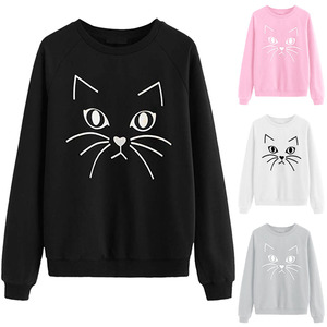 9521 Sumiton Amazon Europe station hot in 2019 Europe and America new cat print crew neck women’s sweater