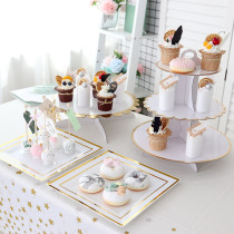 Wedding Celebration Frame Wedding Welcome Hotel Cartoon Event Scene Dessert Dessert Table Swing Piece Disposable hard paper