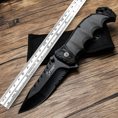 Outdoor folding small knife open edge sharp carry-on knife anti-body cold weapon in the field begging for a military knife folding knife express