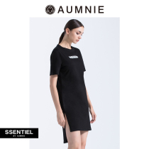 AUMNIE Aomini new sportswear fitness training short sleeve strip LOGO high and low T-shirt comfortable casual wear