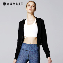 AUMNIE Aemini Open Hooded Jacket Sports Long Sleeve Fitness Leisure Training Yoga Clothing Zip Short Jacket