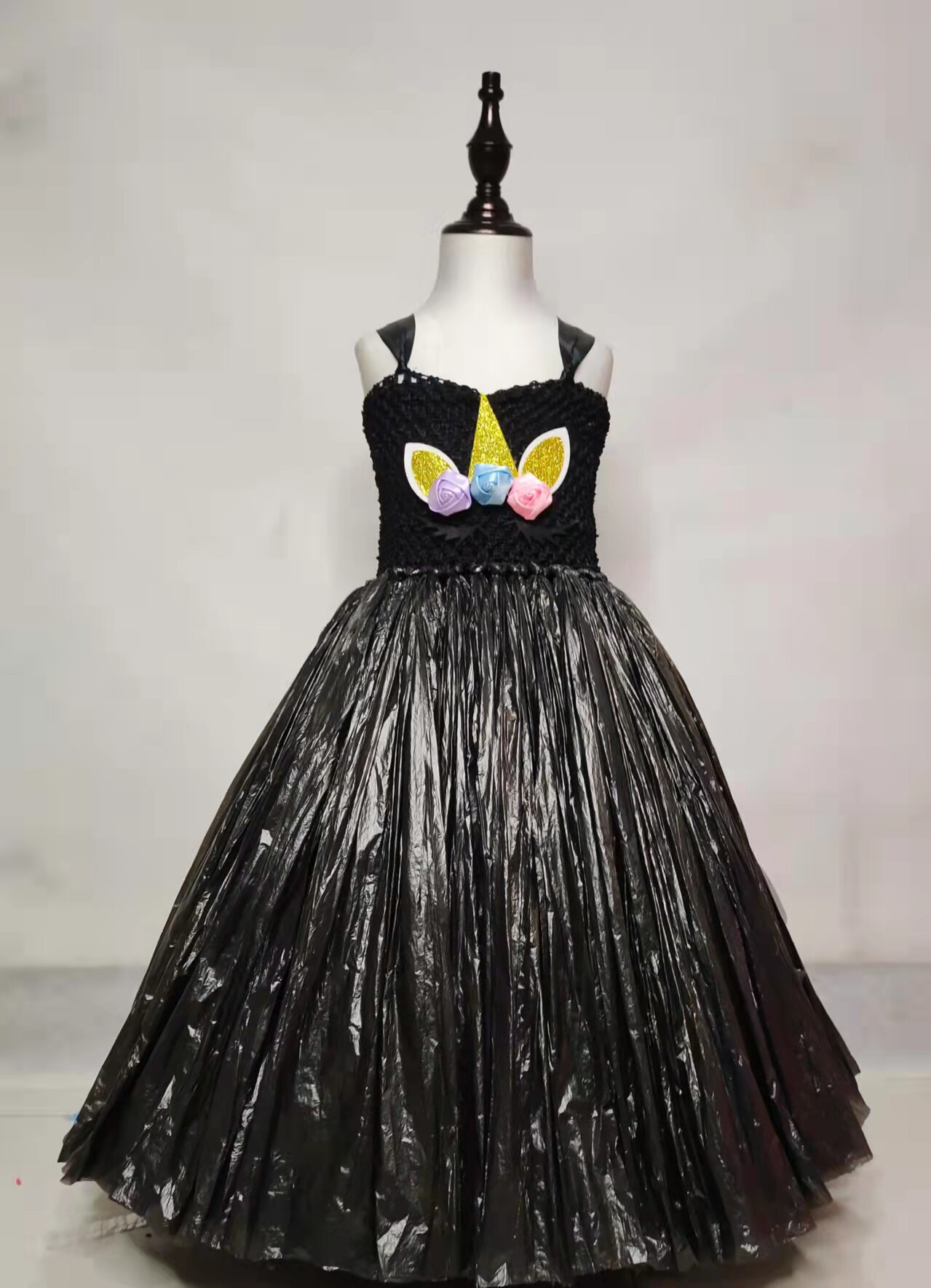 儿童时装秀女孩环保服装diy材料制作半成品独角兽公主幼儿走秀裙