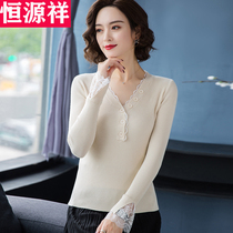 Hangyuanxiang cardigan female Winter 2022 V-collar new knitted sweater loose and thin thin short-dressed short