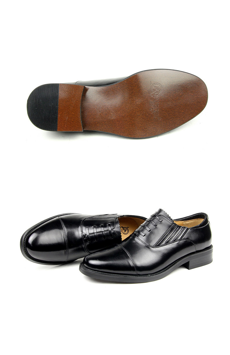 3515强人正装男式三接头皮鞋兵鞋将军单皮鞋系带