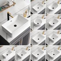 Nordic simple upper basin rectangular round wash basin household basin single basin ceramic washbasin small balcony Basin