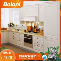 Boloni overall cabinet European open kitchen Quartz stone countertop kitchen cabinet custom Seeburg Sugar