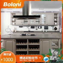 Boloni custom kitchen overall cabinet European matt material kitchen cabinet combination custom deposit
